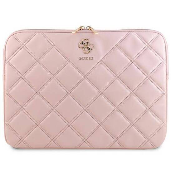 Wsuwka LAPTOP 14" Guess Sleeve Quilted 4G (GUCS14ZPSQSSGP) różowe